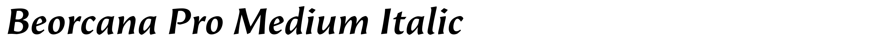 Beorcana Pro Medium Italic